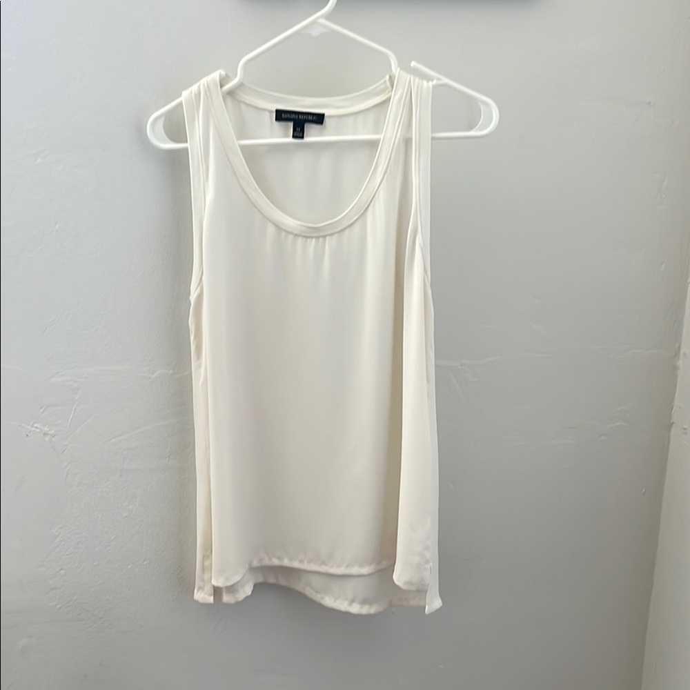 Banana Republic white Relaxed Tank Top